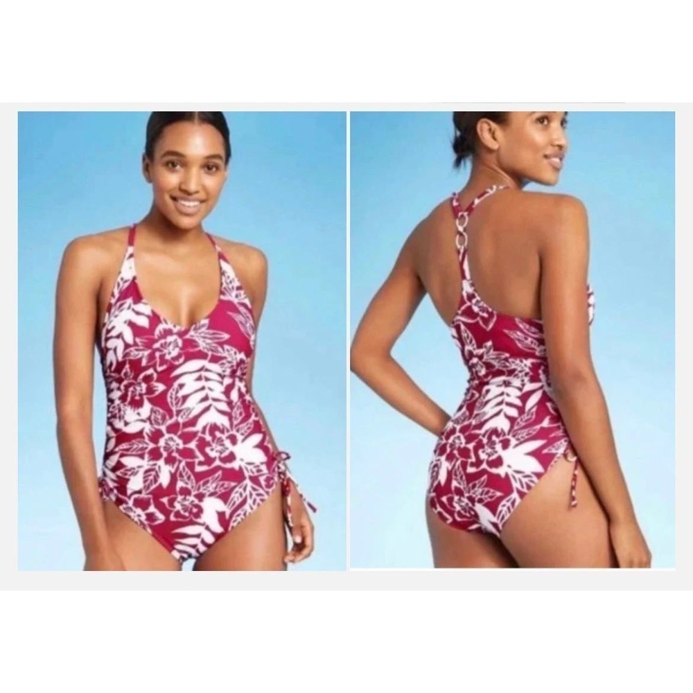 Kona Sol Floral Racerback Swimsuit